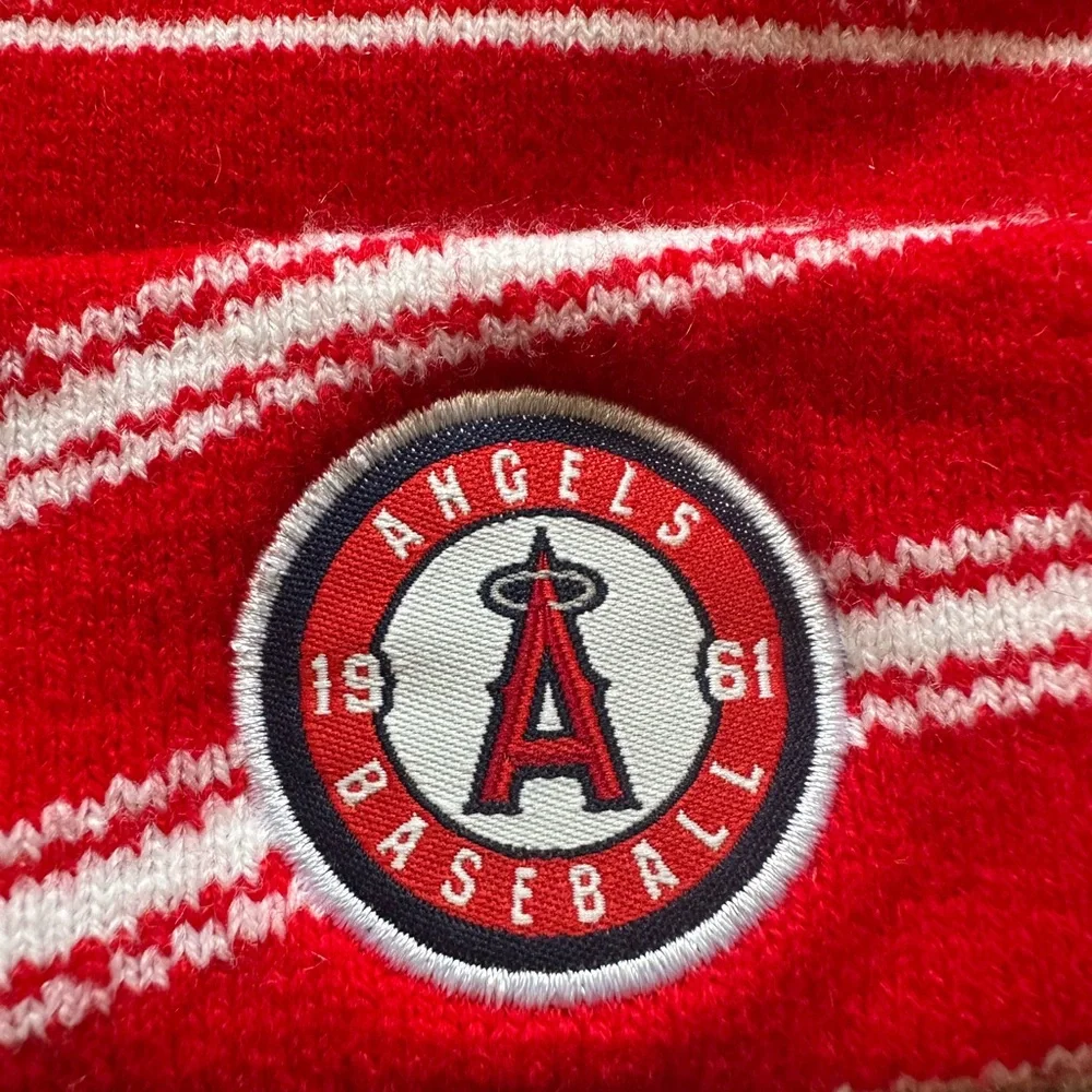 LA Angels Red & White Kids Beanie with Team Logo